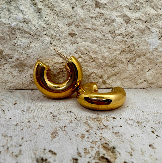 Solid Chunky Hoop Earring