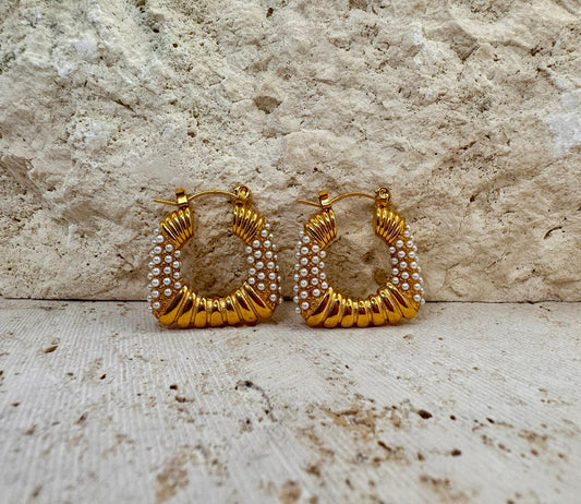 Perlas grand hoops