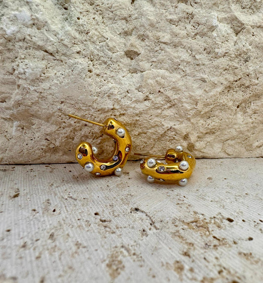 Shiny Pearls Earrings